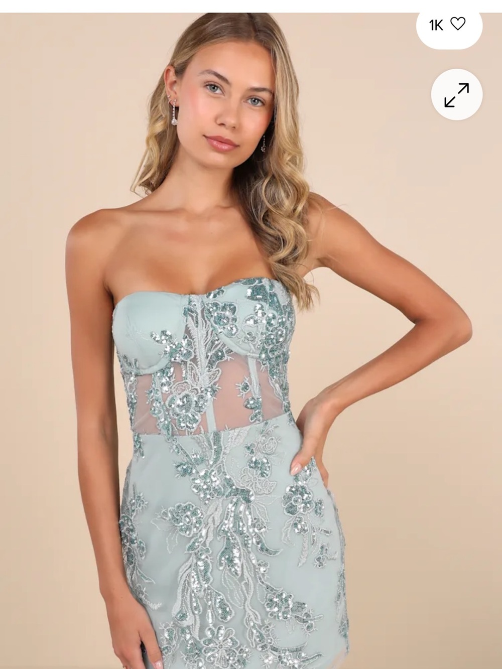 Lulus Unreal date dress sequinned
